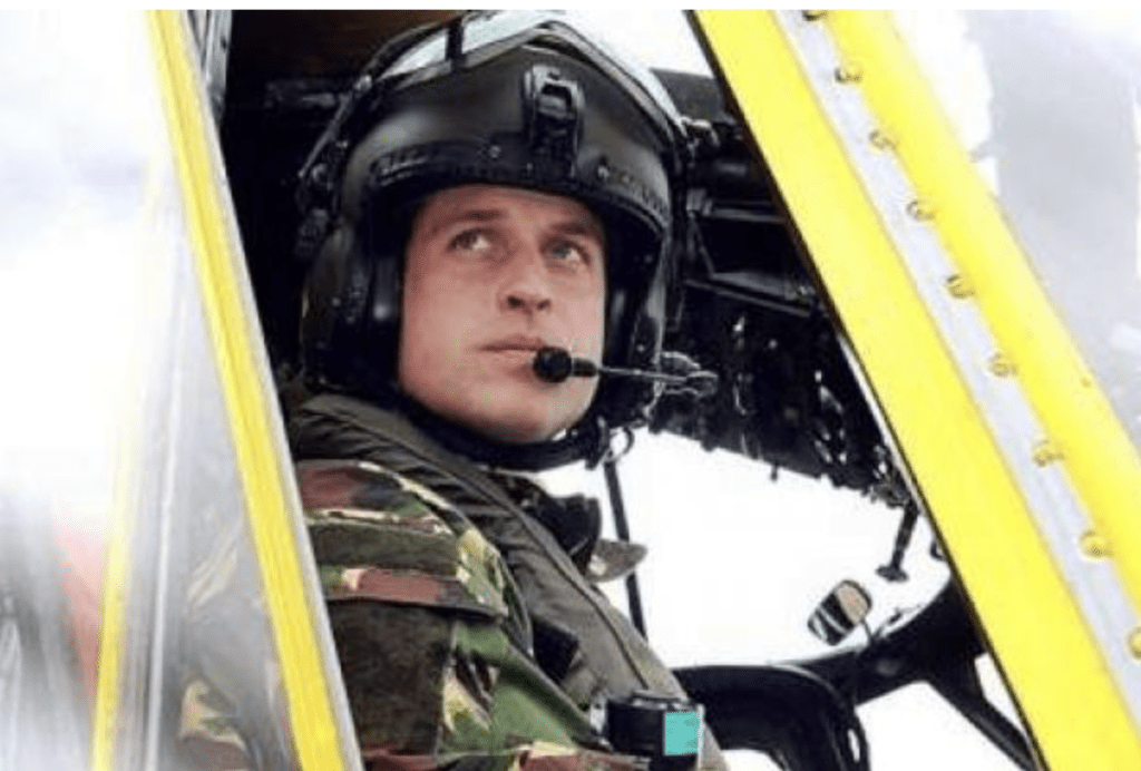 威廉王子曾服役英國皇家空軍。網上圖片
