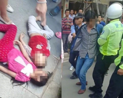 2名幼童被鄰居從5樓推出窗戶後墮樓死。網圖