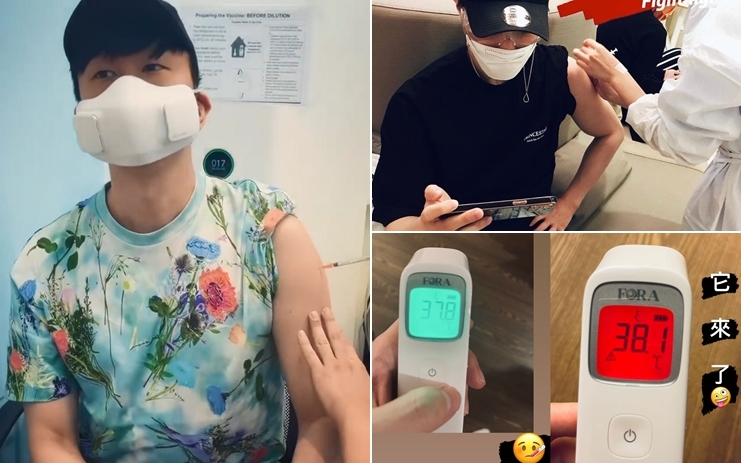JJ(左)及王子接種疫苗時反應不同。