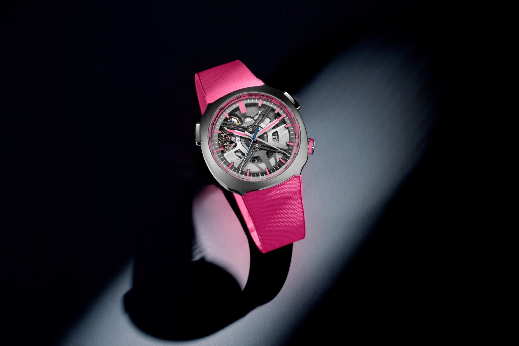 Streamliner Alpine Drivers Pink Edition，錶殼：42.3mm不鏽鋼 / 機芯：HMC 700自動上鏈 / 限量：50枚 。