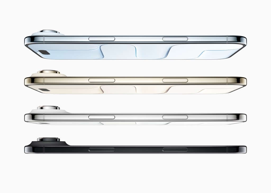 iPhone Air厚度薄至5.6mm,成史上最薄iPhone。Apple官方圖片 iPhone Air厚度薄至5.6mm,成史上最薄iPhone。Apple官方圖片