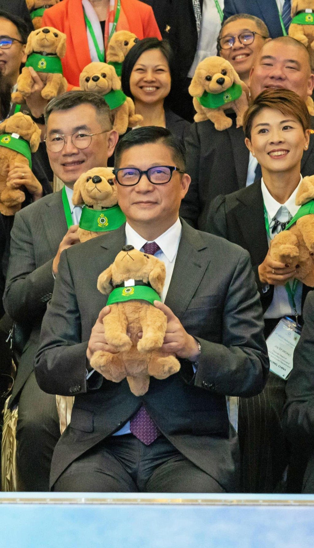 鄧炳強出席海關犬隻論壇。鄧炳強facebook圖片