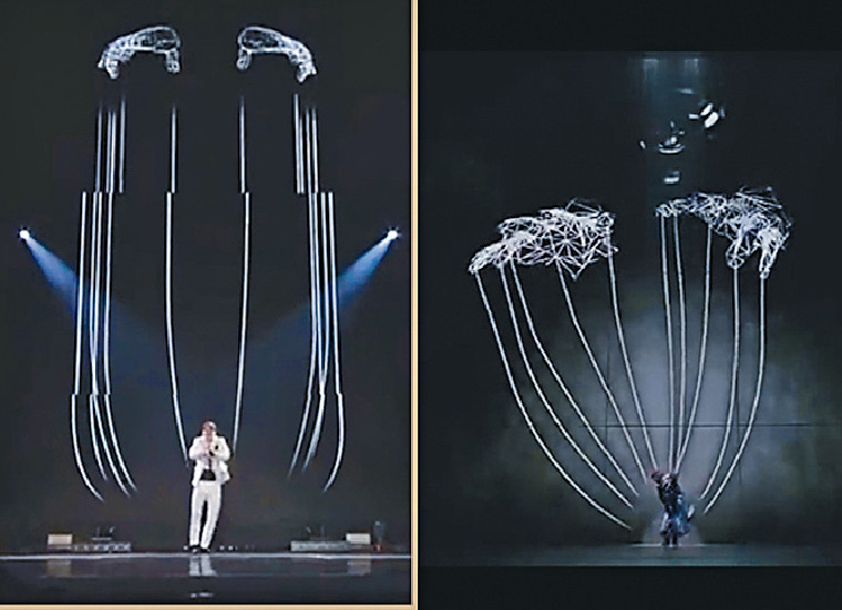 ■文彬的演出(左圖)與嵐的表演(右圖)有點相似。