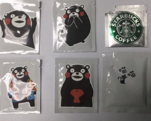 毒咖啡包以日本吉祥物熊本熊偽裝。網上圖片