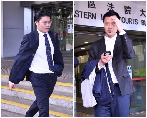3名被告包括林易彤(左)及梅家樑(右)被判無罪釋放。資料圖片