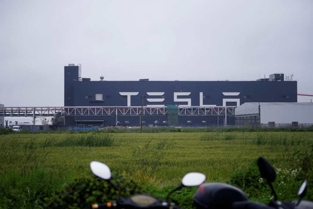 Tesla上海超級工廠。路透社