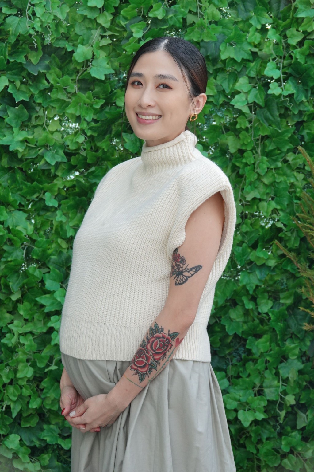 Leanne這胎只肥了廿幾磅，她亦決定了開刀生。
