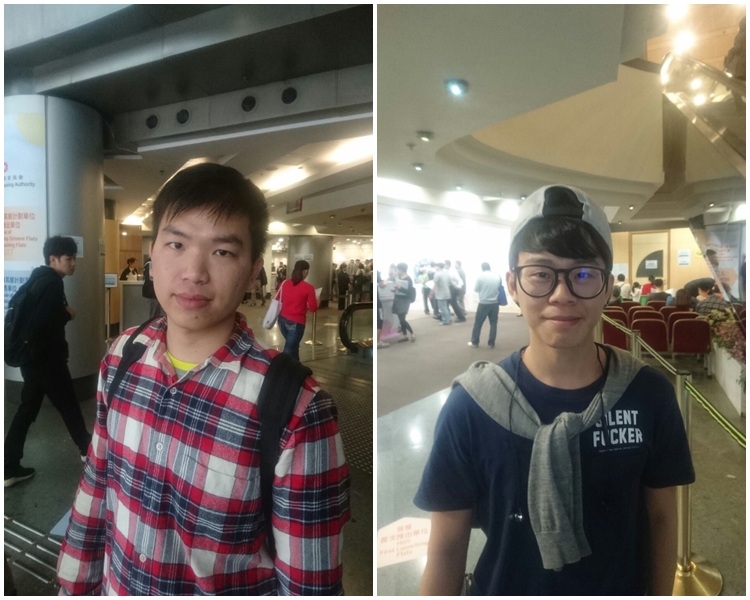李先生(左)指如果入住彩虹彩興苑，上班大約只需十五分鐘。楊先生(右)表明不介意抽到梅窩的單位。