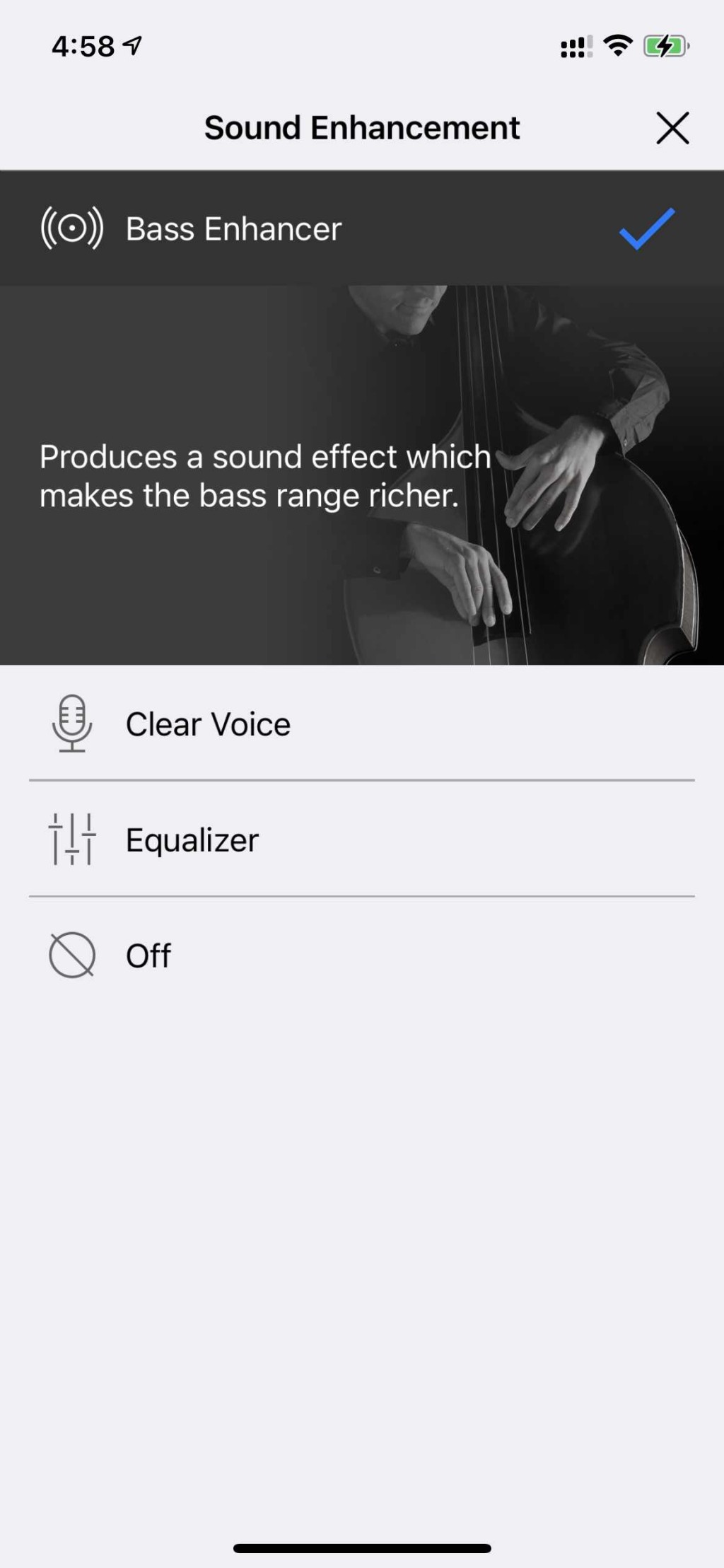 ●除了预设音效，乐迷亦可利用App自行调校EQ。