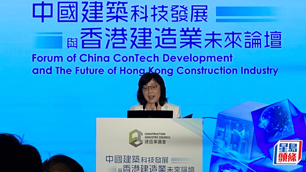 甯漢豪強調創新是建造業的關鍵及出路。郭詠欣攝