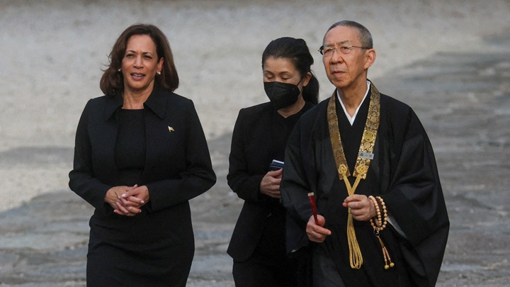 正在日本的美國副總統賀錦麗，將會轉到南韓訪問。路透社圖片