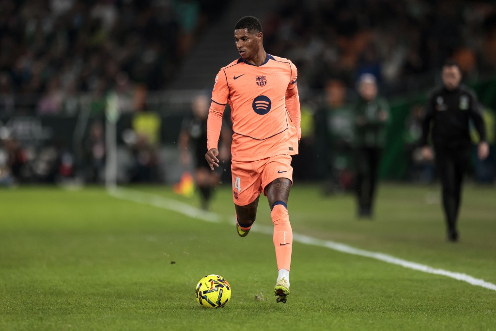 拉舒福特5次射門都無功而還。法新社 拉舒福特5次射門都無功而還。法新社