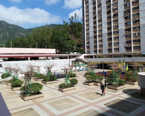 富山邨富仁樓平台花園。網圖