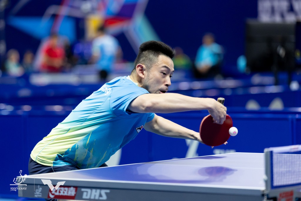 港队老将黄镇廷。ITTF图片