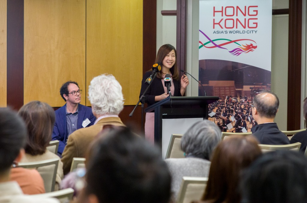      香港驻悉尼经济贸易办事处处长林美仪，介绍香港文化艺术的最新发展，以及香港作为中外文化艺术交流中心的优势。政府新闻处