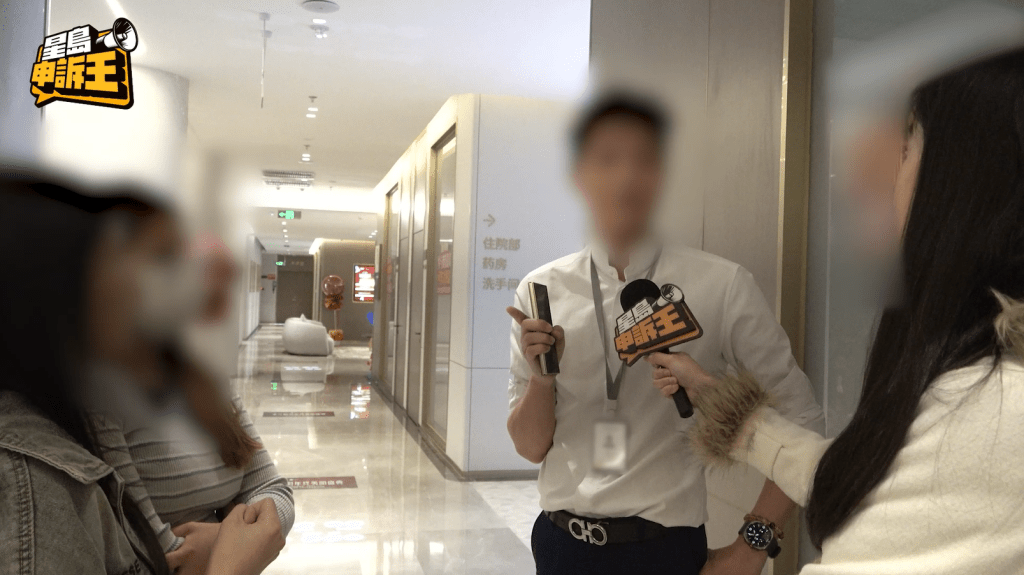 記者表明身份提問，職員以內地採訪需要向相關部門登記等種種原因而推搪回應。