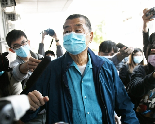 黎智英被加控「勾結外國或者境外勢力危害國家安全」罪。資料圖片