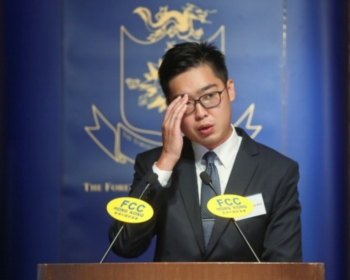 民族黨陳浩天。資料圖片