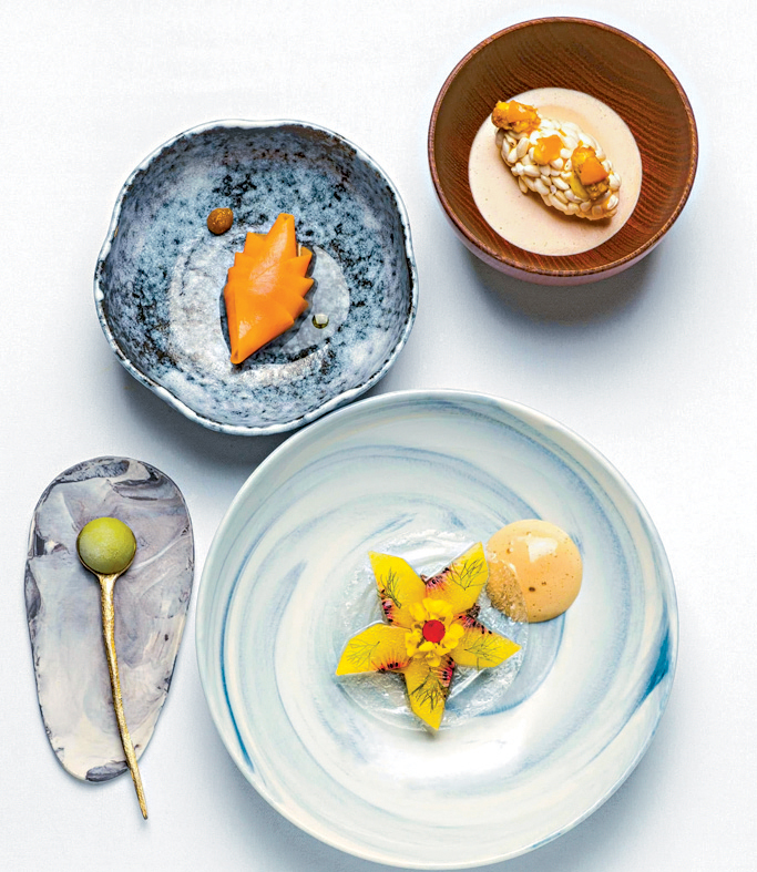 帶有強烈「非裔法式」（Afro - French）風格，以對年少青春懷舊為創作靈感的炙烤香蕉泥、花生與芒果甜點。鹹甜平衡，冷熱與軟脆對比，每一口都有豐富的變化。