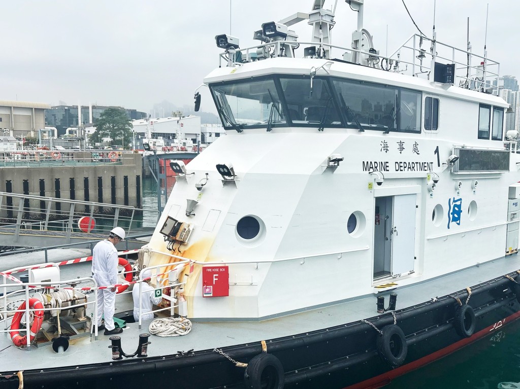 海事處在社交平台公布涉事船隻圖片。FB:海事處 海事處在社交平台公布涉事船隻圖片。FB:海事處
