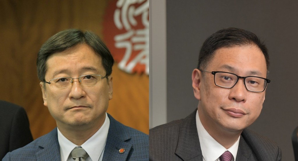 律師會會長陳澤銘(左)及大律師公會主席杜淦堃(右)分別回應法官陳嘉信判詞涉司法抄襲事件。資料圖片