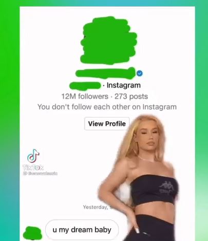 呢個稱呼Iggy為Dream Baby的訊息，網民覺得係碧咸大仔。 