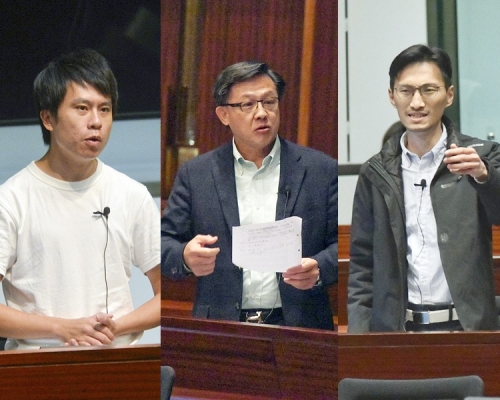 鄺俊宇(左)、何君堯(中)及朱凱廸(右)亦發文批評相關做法。資料圖片