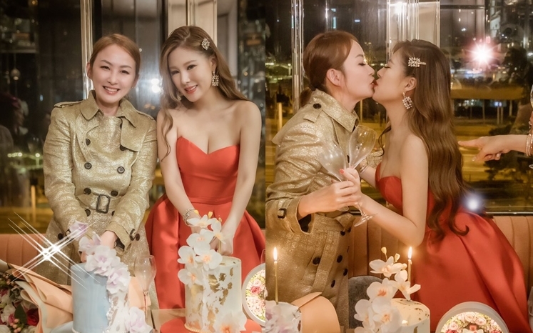 湯寶如和名媛薛幼妮一齊慶祝生日。