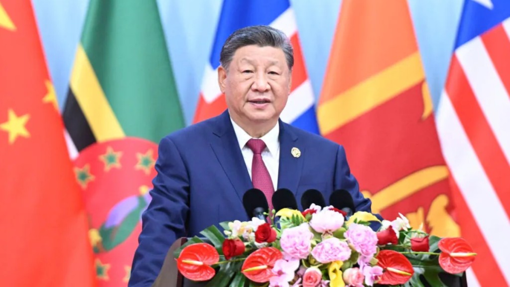 習近平出席全球婦女峰會開幕式上發表主旨演講。新華社
