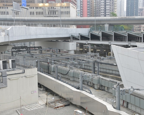 沙中線紅磡站被揭發剪短月台層板鋼筋等工程問題。資料圖片