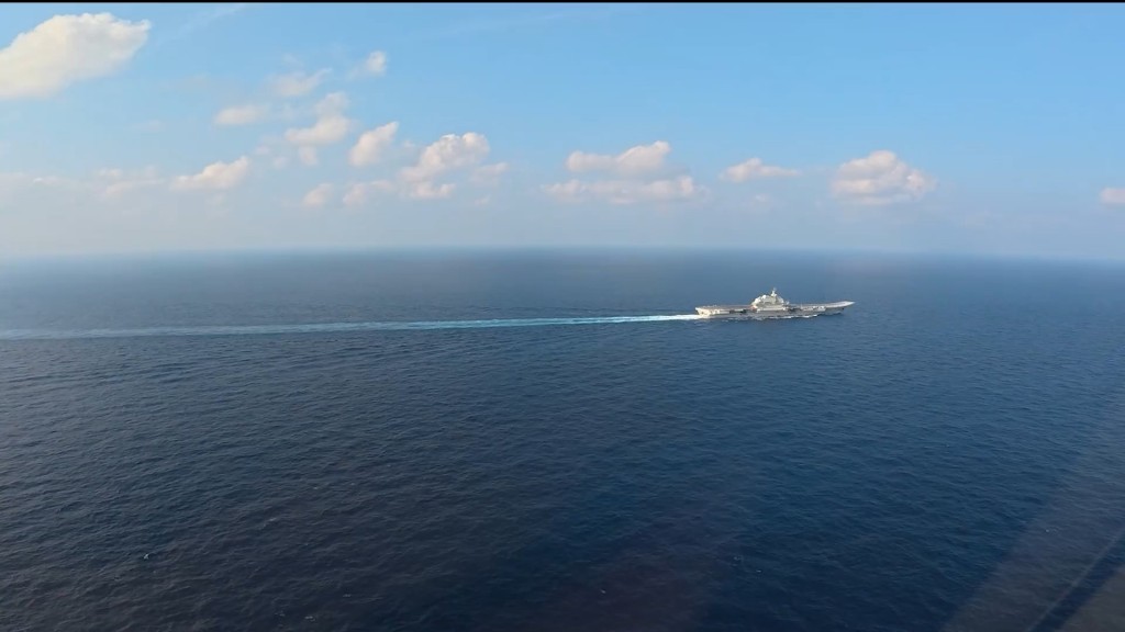 遼寧艦編隊完成遠海實訓。央視截圖