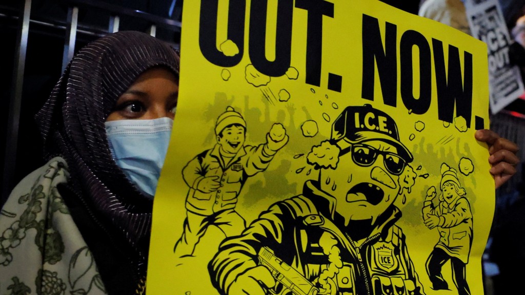 明尼阿波利斯市反ICE示威。 路透社 明尼阿波利斯市反ICE示威。 路透社