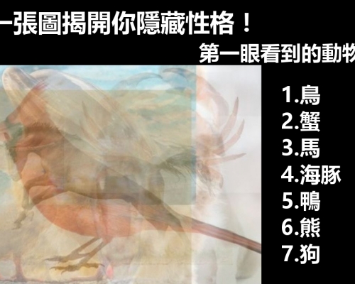 憑直覺你第一眼看到的是什麼動物?