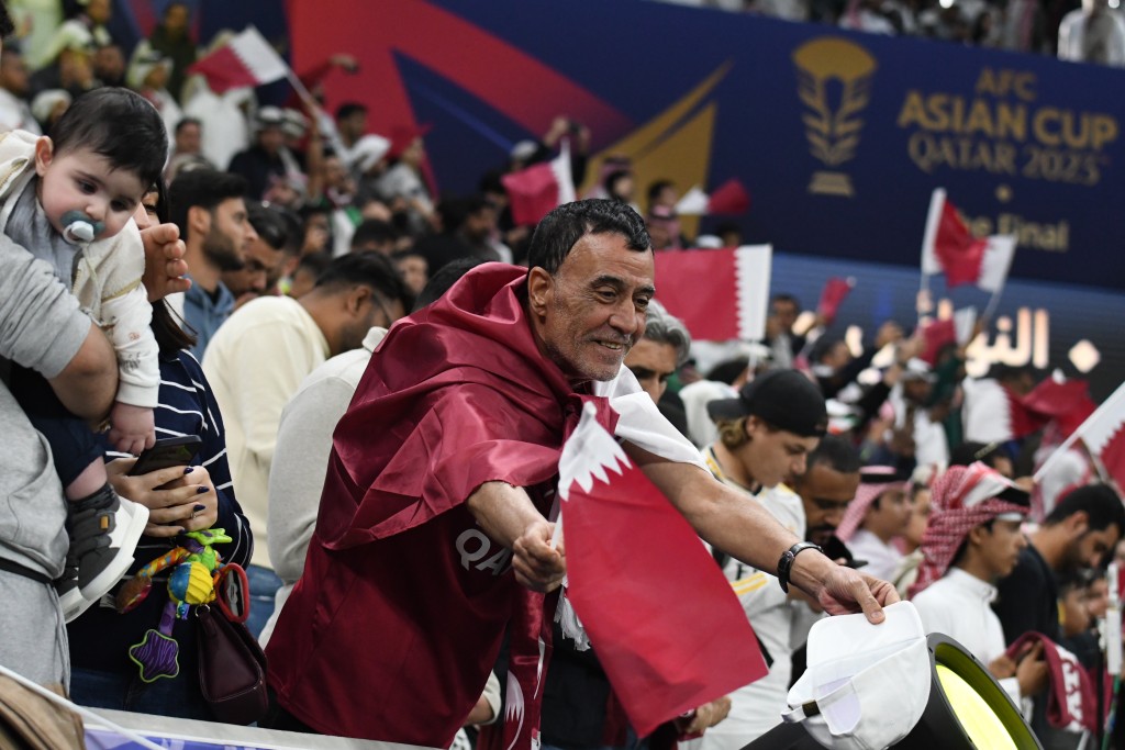  亞洲盃決賽，卡塔爾擊敗約旦衛冕，阿費夫攻入3球12碼。 吳家祺攝