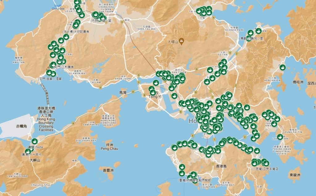 香港兩餸飯地圖