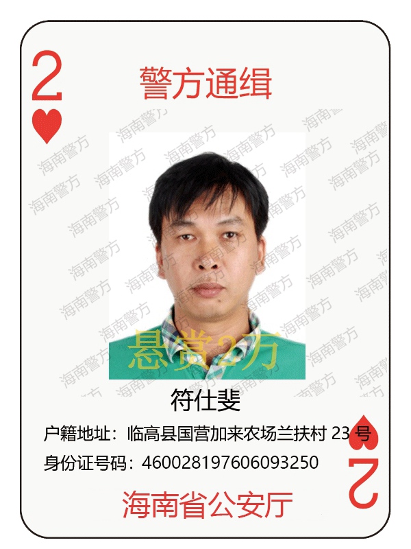 仍未歸案嫌疑人。網圖