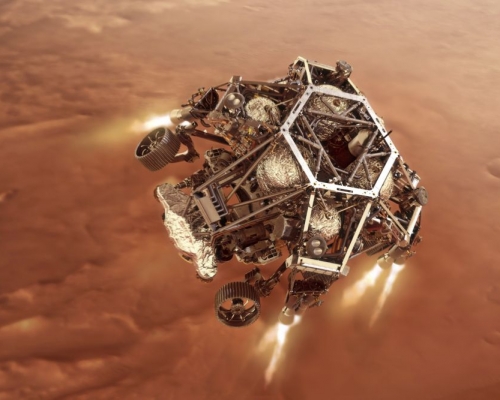 國火星探測器毅力號經歷「恐怖七分鐘」後成功著陸火星。AP圖片