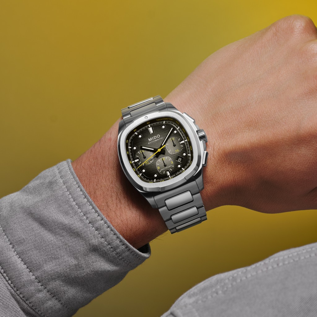 Mido Multifort TV Chronograph,錶殼:42 × 41.2mm不鏽鋼/ 機芯:Calibre 60自動/售價:$18,500。 Mido Multifort TV Chronograph,錶殼:42 × 41.2mm不鏽鋼/ 機芯:Calibre 60自動/售價:$18,500。