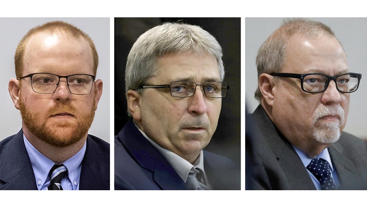 三名被告被判終身監禁。AP圖片
