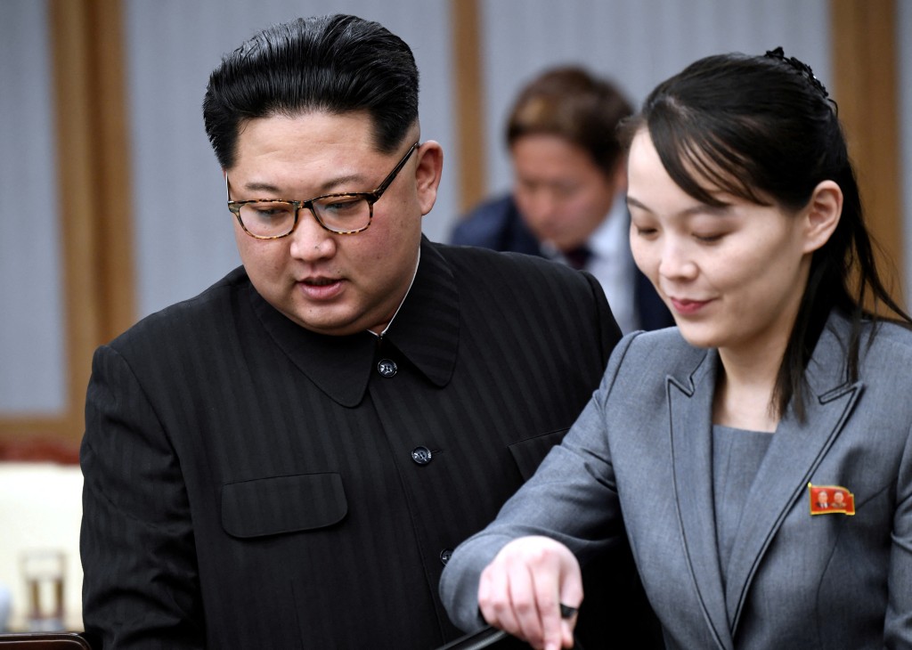 北韓領導人金正恩(左)。 路透
