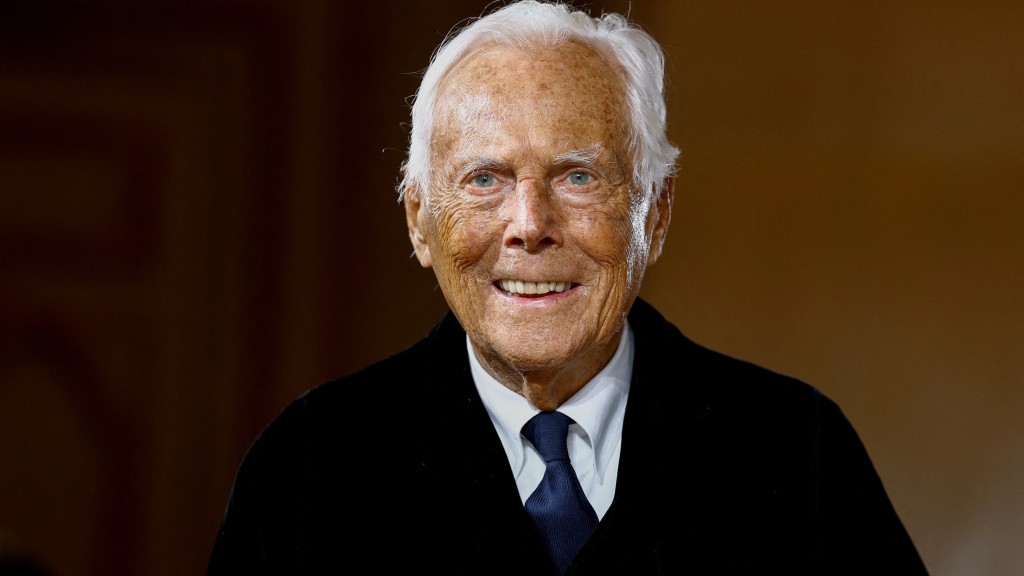 Giorgio Armani。 路透社 Giorgio Armani。 路透社