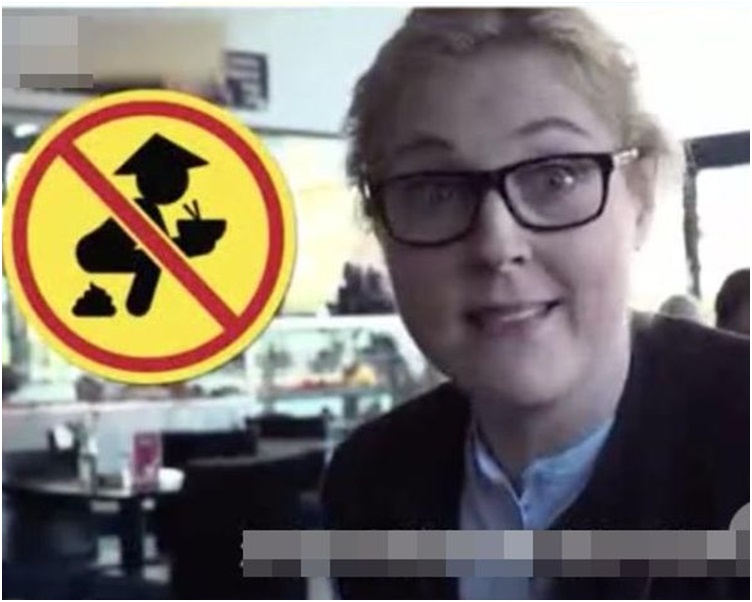 节目中又影射中国人随处便溺。网图