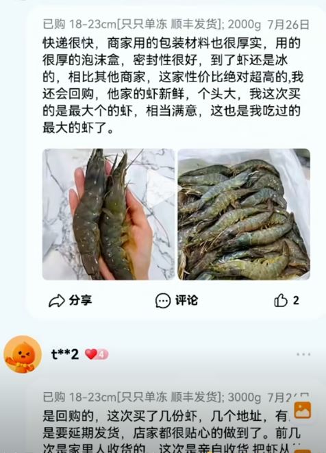 女网民称受讨论区的好评误导才购入「冰砖虾」。影片截图