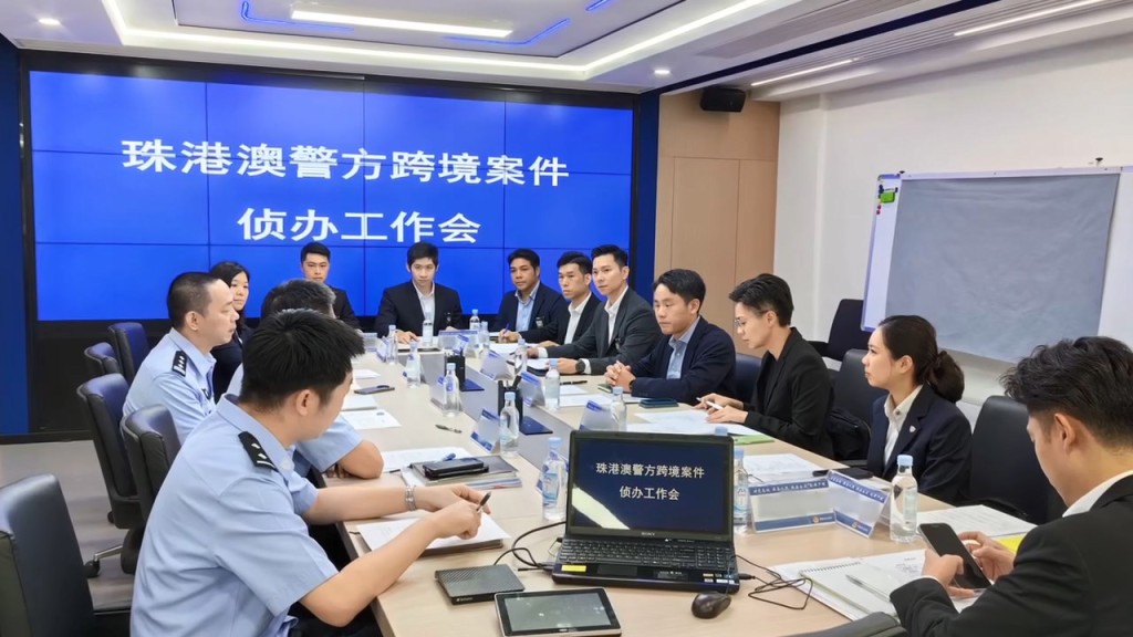 粵港澳三地警方昨日搗破一個跨境操縱賣淫的犯罪集團,拘捕18人。司警教室fb片段截圖 粵港澳三地警方昨日搗破一個跨境操縱賣淫的犯罪集團,拘捕18人。司警教室fb片段截圖