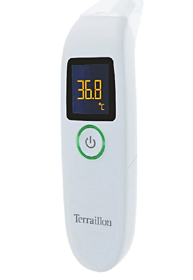Terraillon得利安三合一紅外線探熱溫度計   （$499/豐澤）  　　紅外線溫度計，可用於耳和額探，可在5秒內測量體溫，另有20個量度記憶。
