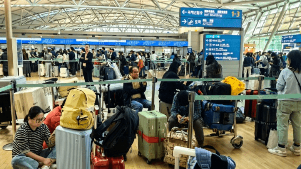 南韓仁川國際機場周五清晨突發嚴重網絡故障，多間航空公司的票務系統無法正常連線。微博