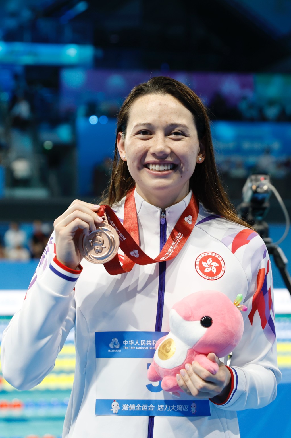 何詩蓓全運會為港隊獲得2金2銅的好成績。中新社