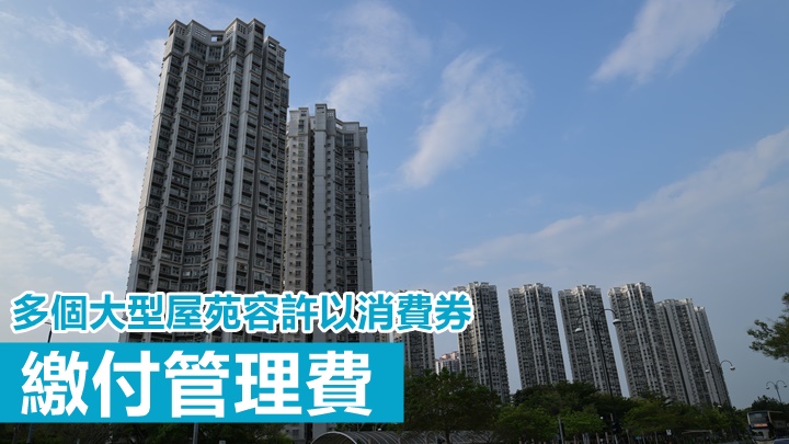 多間物管管理公司分別容許業戶以消費券繳付管理費。資料圖片