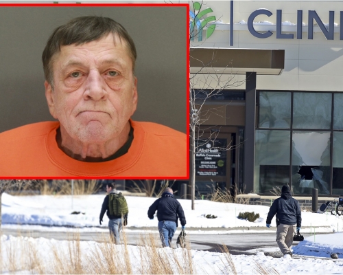 美國67歲的烏爾里克（小圖）疑不滿醫療服務，闖入一間診所內開槍，造成至少一死4傷。AP圖片