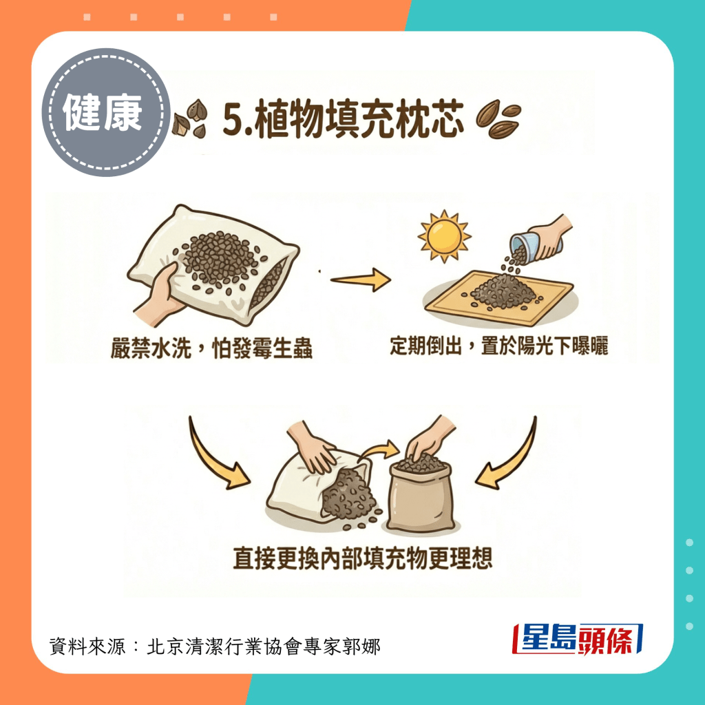 5.植物填充枕芯